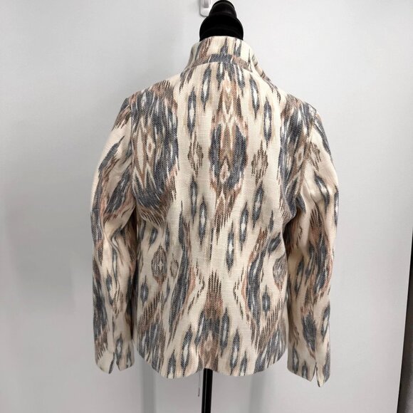 2/$18 SALE! Chicos Blazer Womens Jacket‎ M Southwestern Geometric Cowgirl Ikat - Picture 9 of 9